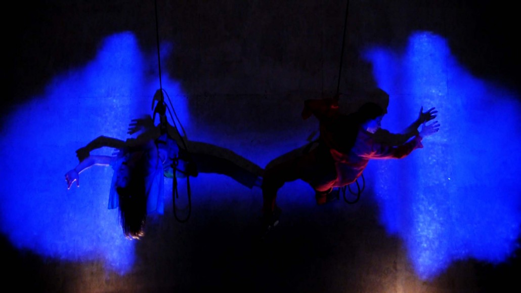 Through advanced video video mapping techniques, the vertical dance performance is transformed into a dynamic visual spectacle, enhancing the viewer’s experience.